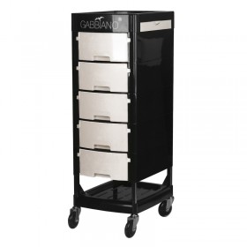 Hairdressing Trolley GABBIANO FT65 Black/White